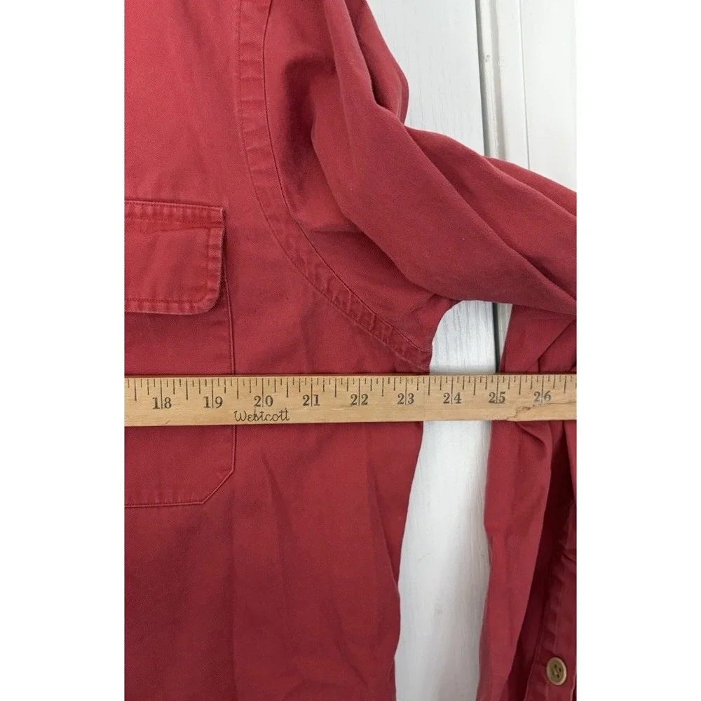 Polo Ralph Lauren Mens Large‎ Salmon Red Work-shirt Double Pocket Dungaree